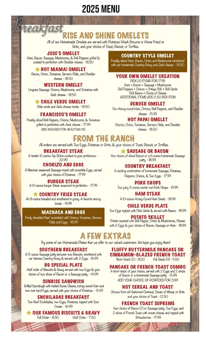 Jose's Country Kitchen Menu - Image 2