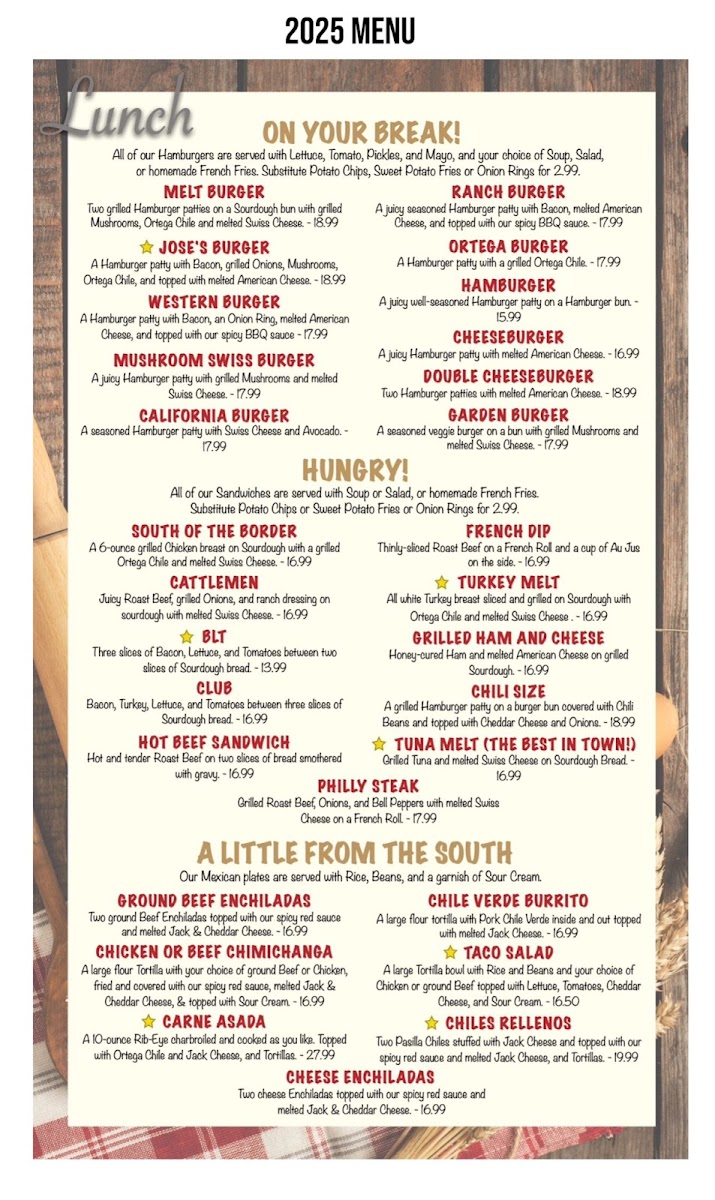 Jose's Country Kitchen Menu - Image 3