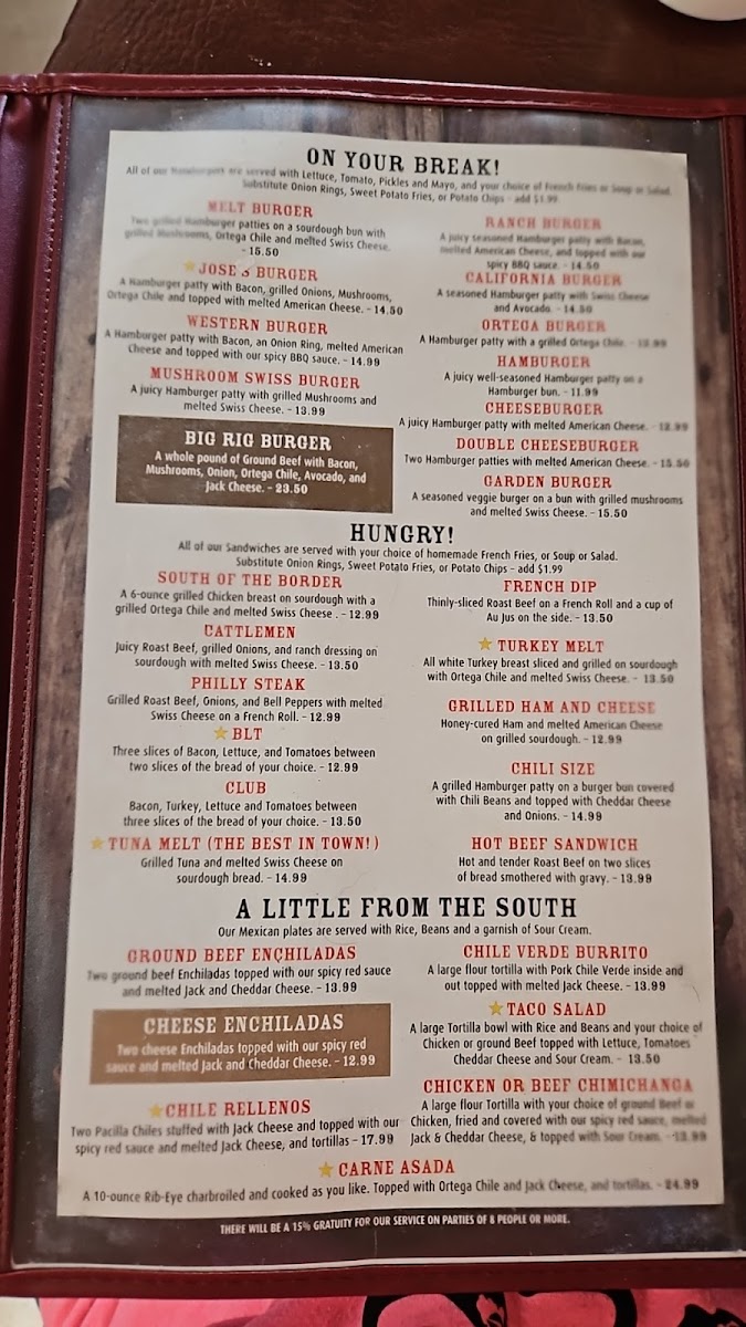Jose's Country Kitchen Menu - Image 6